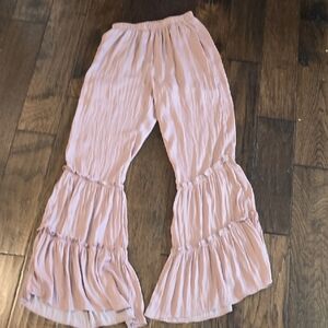 Ruffled Wide Leg Pants